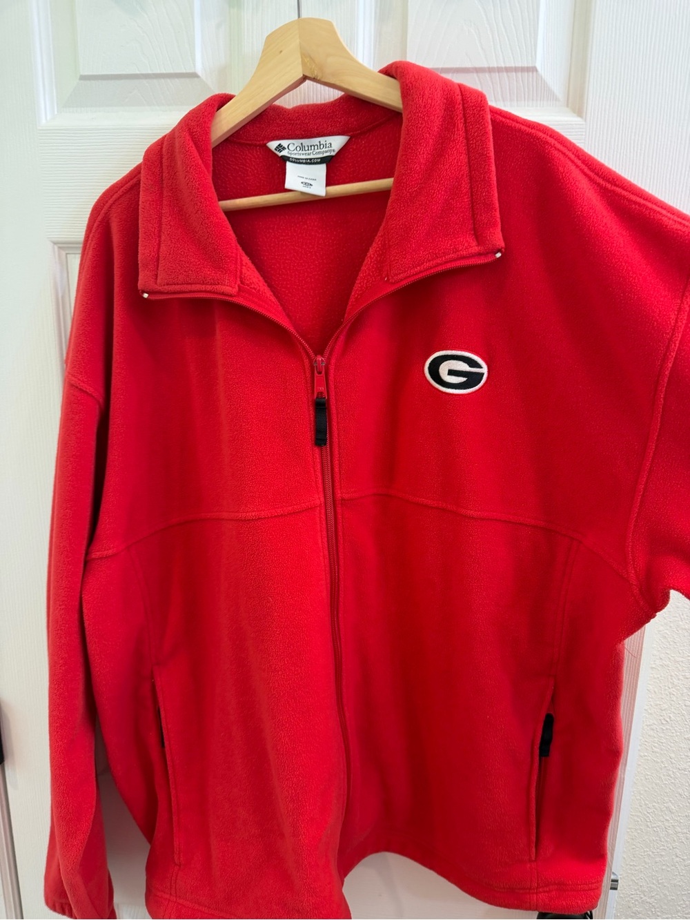 Columbia Red Full-Zip Fleece Jacket with G Logo